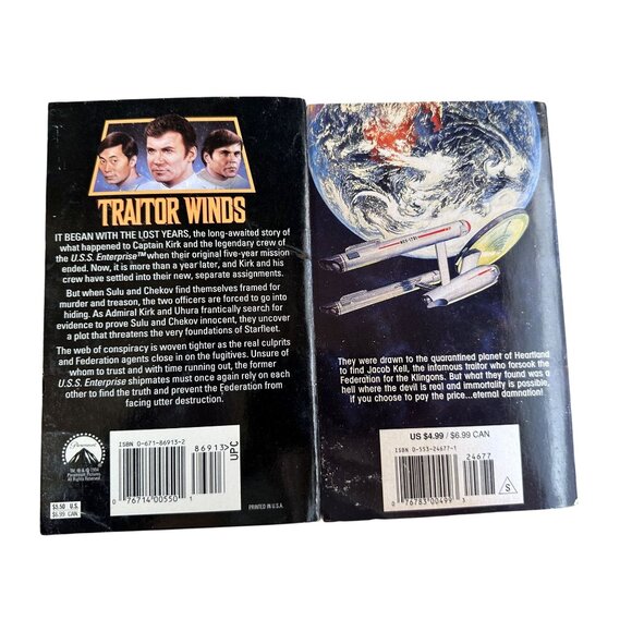 Star Trek Books The Original Series Devil World & Traitor Winds Paperback Books - Picture 2 of 6